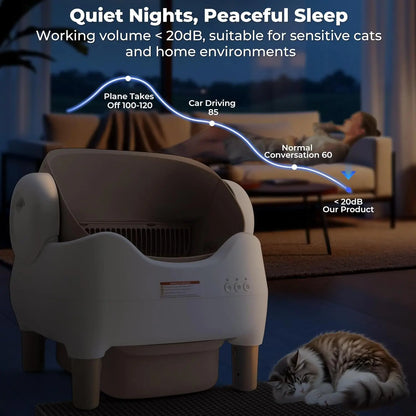 Automatic Self Cleaning Cat Litter Box Odorless APP Control