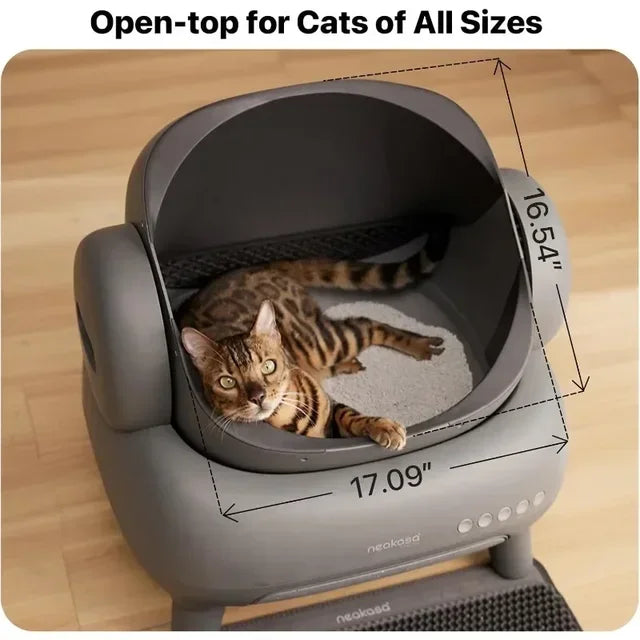 M1 Smart Open-Top Self-Cleaning Cat Litter Box with App Control ( Upgraded )