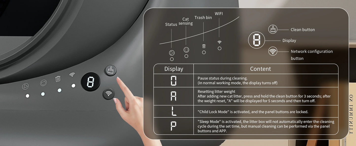 Self-Cleaning Litter Box – Automatic Robot with App Control (Grey)