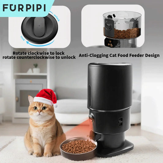 Smart Automatic Pet Feeder 5L – 1080P HD Camera | 5G Wi-Fi | Tuya App Control