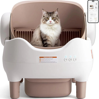 Automatic Self Cleaning Cat Litter Box Odorless APP Control
