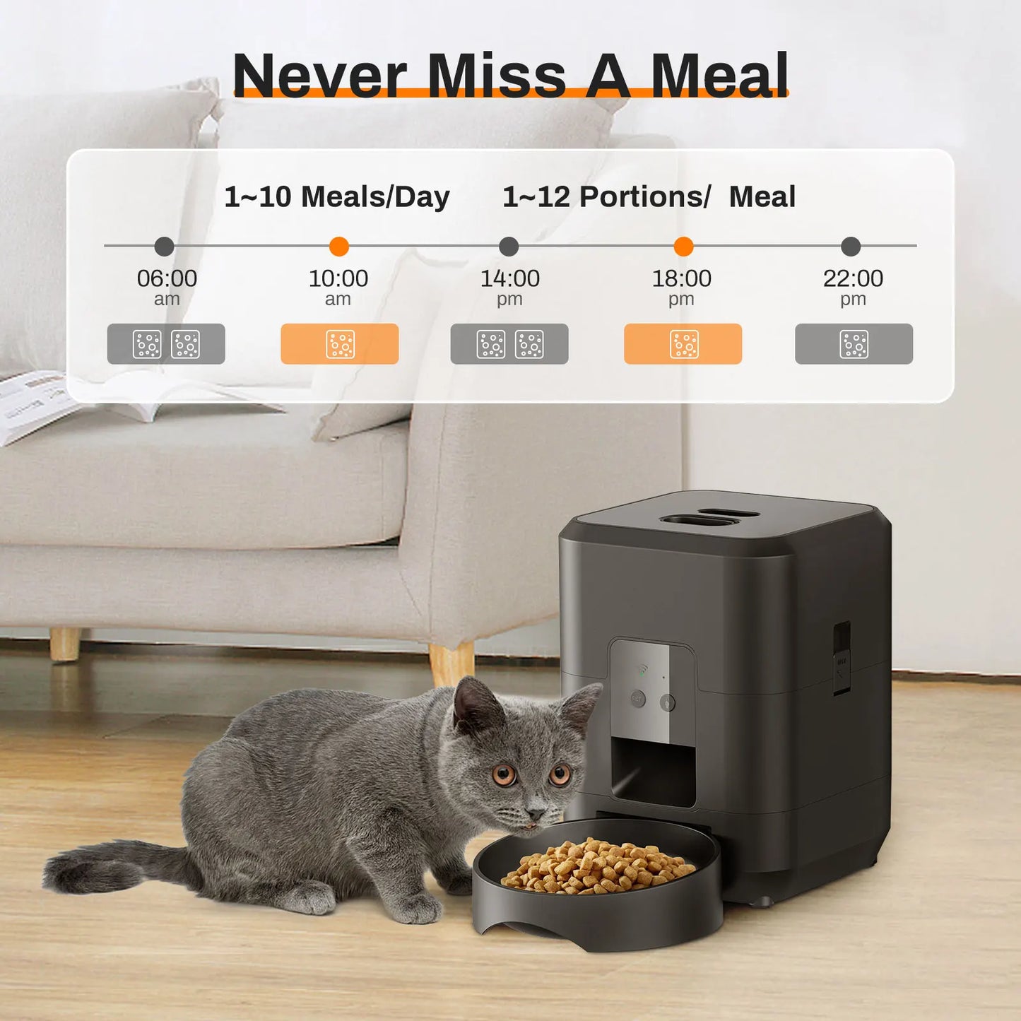 Automatic Pet Feeder – Timed Meal Scheduling & Portion Control