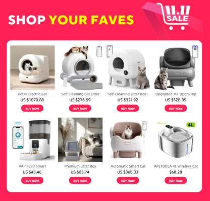 M1 Smart Open-Top Self-Cleaning Cat Litter Box with App Control ( Upgraded )