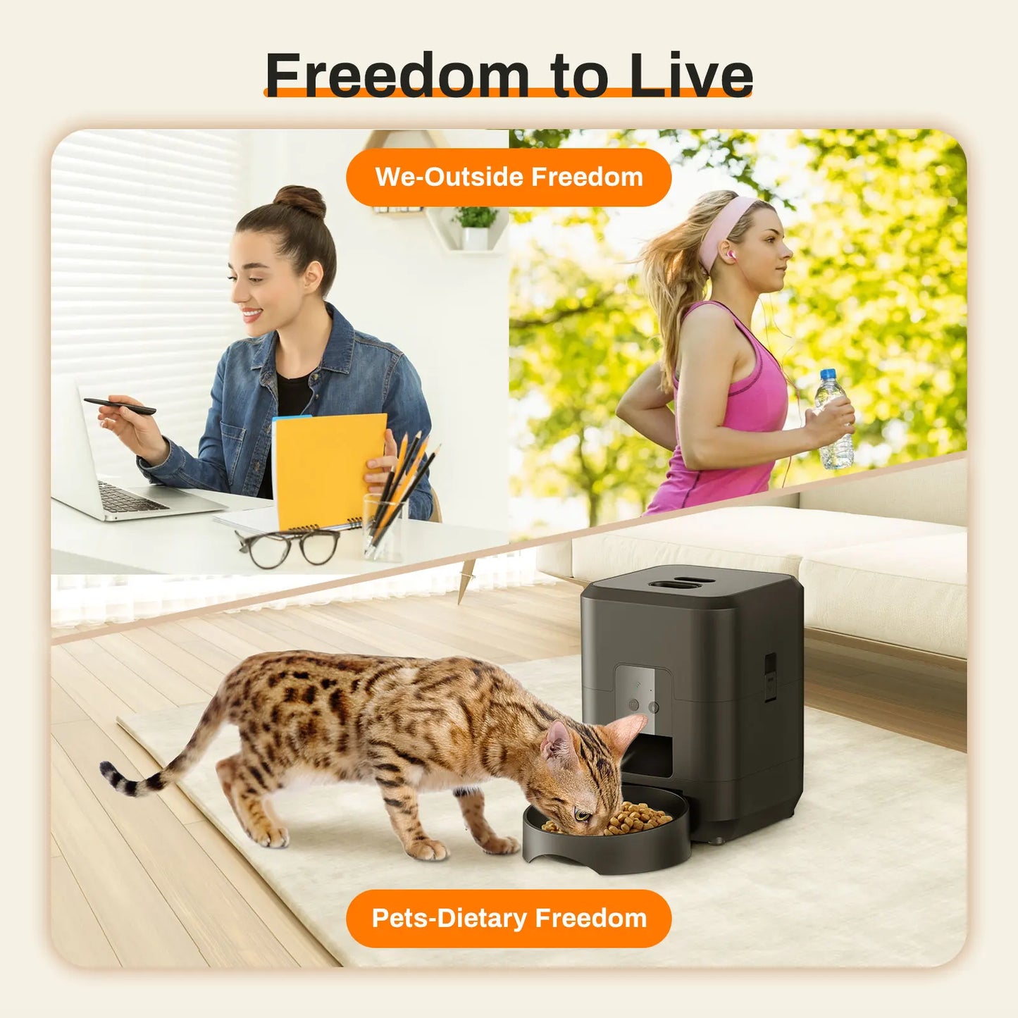 Automatic Pet Feeder – Timed Meal Scheduling & Portion Control