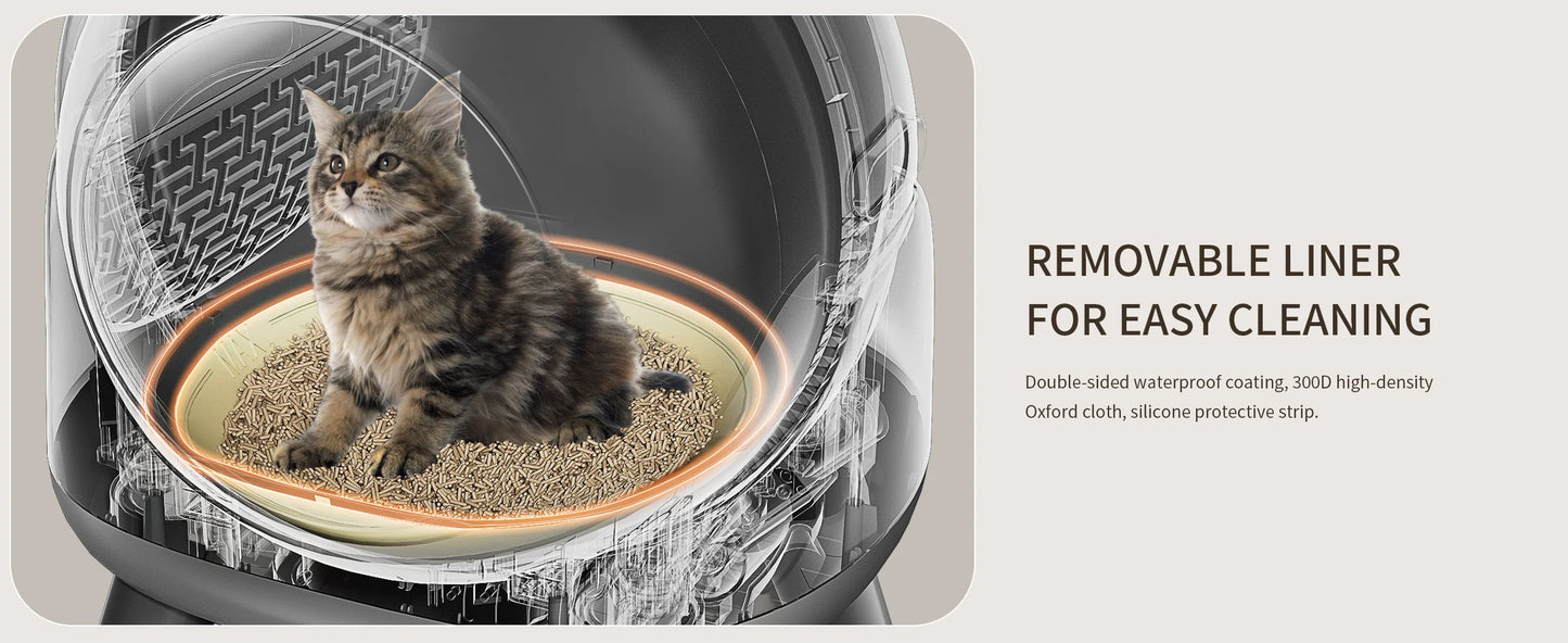 Self-Cleaning Litter Box – Automatic Robot with App Control (Grey)